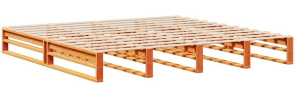 vidaXL Massivholzbett ohne Matratze Wachsbraun 180x200 cm Massivholz 3323886 Bild 5