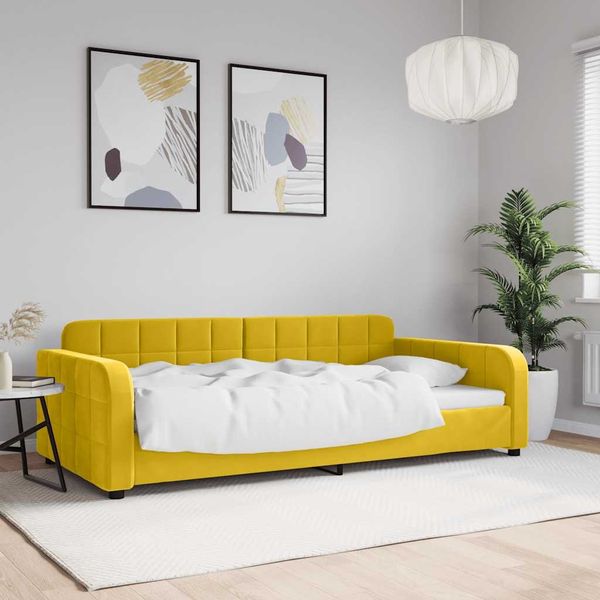 vidaXL Tagesbett Gelb 100x200 cm Samt 354070