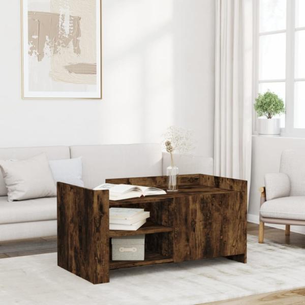 vidaXL Couchtisch Räuchereiche 100x50x50 cm Holzwerkstoff 848364