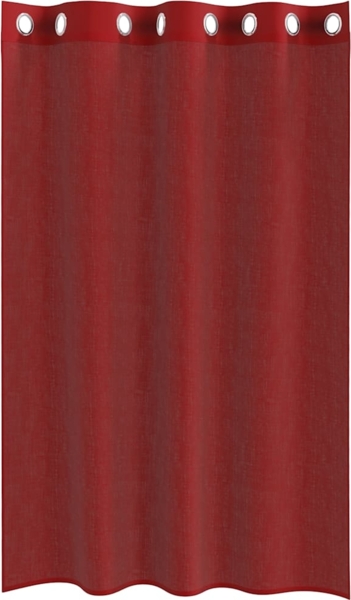 vidaXL Voile Vorhänge mit Ösen 2 Stk. Weinrot 4102156 Bild 3