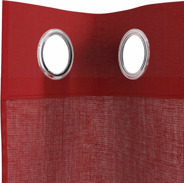 vidaXL Voile Vorhänge mit Ösen 2 Stk. Weinrot 4102156 Bild 4