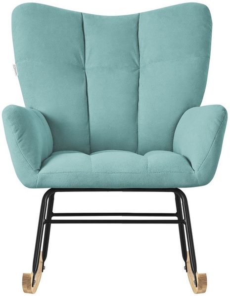 ML-DESIGN Stuhl Schaukelsessel Ohrenstuhl Schaukelstuhl Akzentstuhl Schwingstuhl (1 St), Stillsessel ideal für Wohn- & Babyzimmer Schwingsessel Frottee-Optik