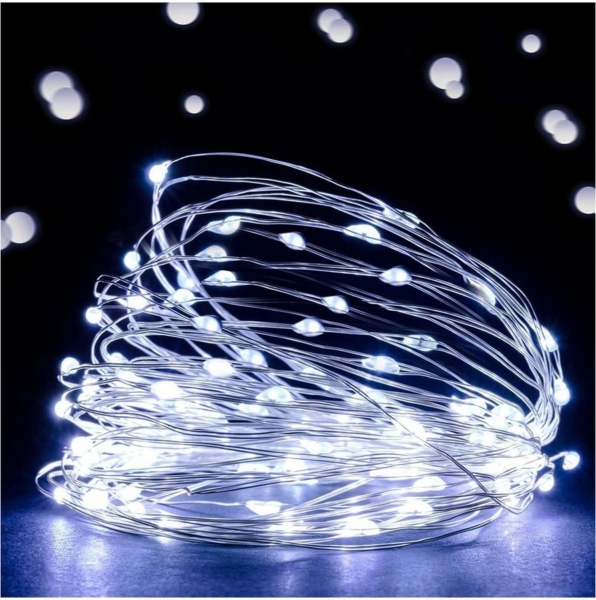 Qualra LED-Lichterkette 50/100LEDs Kupferdraht Lichterketten Innen Deko für Weihnachten Bild 5