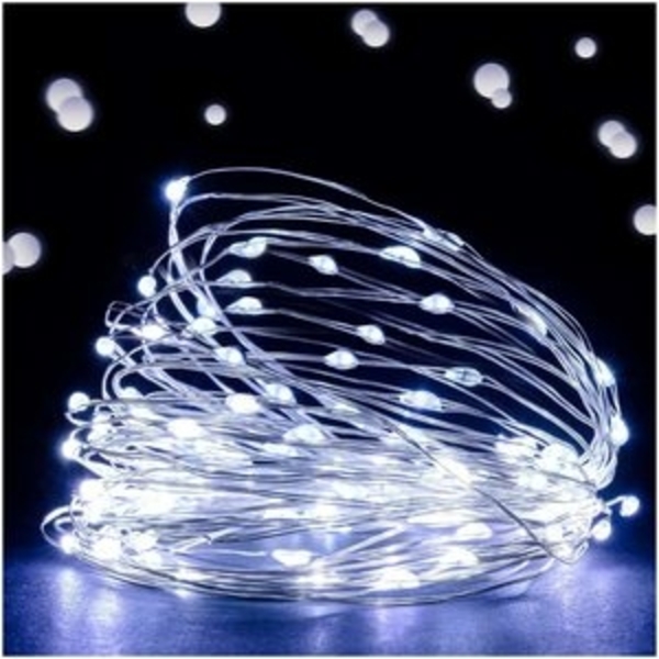 Qualra LED-Lichterkette 50/100LEDs Kupferdraht Lichterketten Innen Deko für Weihnachten Bild 6