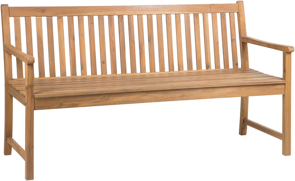 Gartenbank VIVARA 160 cm Zertifiziertes Akazienholz Heller Holzfarbton Bild 4