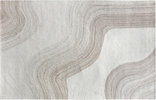 Vente-unique - Teppich - 100 % Wolle - handgefertigt - 160 x 230 cm - 1800 g/m2 - Beige & Taupe - AZARIA Bild 2