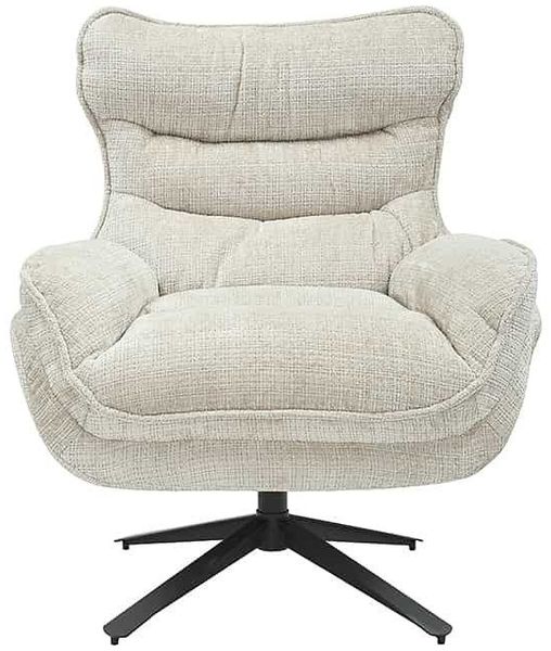 LebensWohnArt Sessel Drehbarer Loungesessel HEAVEN champagner-beige Strukturstoff