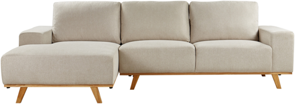 Ecksofa NORA Stoff Beige Rechtsseitig
