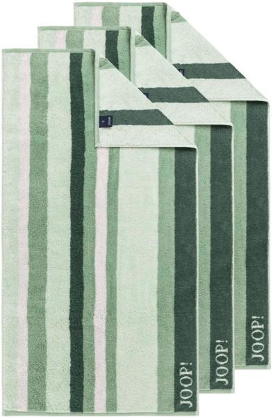 JOOP! Handtuch, 3er Pack - Vibe, 50x100 cm, Walkfrottier, Baumwolle, Streifen Grün