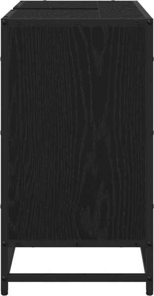 vidaXL Badezimmerschrank mit Tür Schwarz Eichen-Optik 80 x 33 x 60 cm 883639 Bild 6