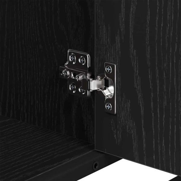 vidaXL Badezimmerschrank mit Tür Schwarz Eichen-Optik 80 x 33 x 60 cm 883639 Bild 9
