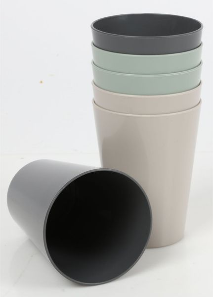 Mehrwegbecher 6er Set 500ml Kunststoff | Wiederverwendbare Trinkbecher für Garten, Camping & Haushalt | Leicht, robust & spülmaschinengeeignet