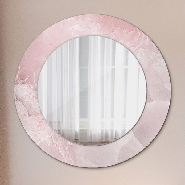 Tulup Spiegel Modern Wandmontage Wandspiegel Spiegel mit Aufdruck Rund: Ø50cm