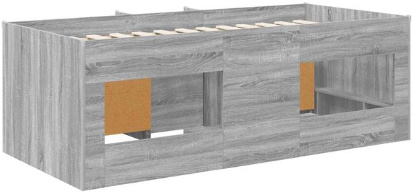 vidaXL Loft Bettgestell mit Schrank 3 Stk. Grau Sonoma Holzwerkstoff 3423419 Bild 5