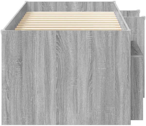 vidaXL Loft Bettgestell mit Schrank 3 Stk. Grau Sonoma Holzwerkstoff 3423419 Bild 4