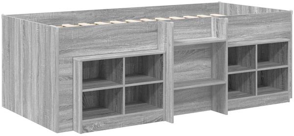 vidaXL Loft Bettgestell mit Schrank 3 Stk. Grau Sonoma Holzwerkstoff 3423419 Bild 3