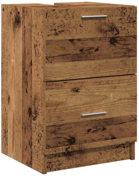 vidaXL Badezimmerschrank mit Tür Altholz 40 x 37 x 59 cm Holzwerkstoff 868812
