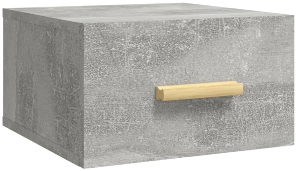 vidaXL Wand-Nachttisch, Holzwerkstoff, 35 x 35 x 20 cm, Betongrau