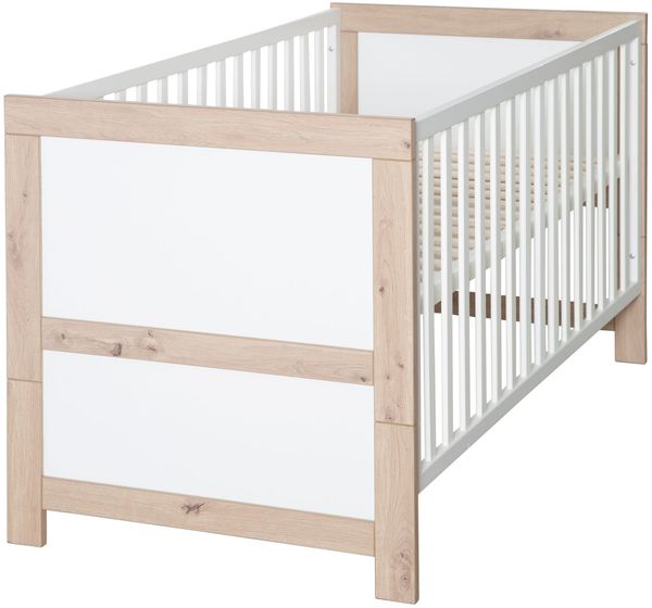 roba Kombi-Kinderbett 'Malo' 70 x 140 cm - 3-fach höhenverstellbar - 3 Schlupfsprossen - Weiß