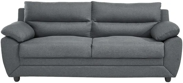 Vente-unique - MANOA Couchgarnitur Stoff Grau - B 82 cm x H 88 cm x L 163 cm201 cm