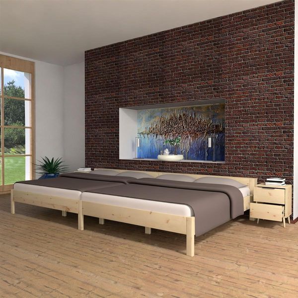 Familienbett "Familien-Nesterl" 360 220 43 Zirbe 180/180cm mit Ablage