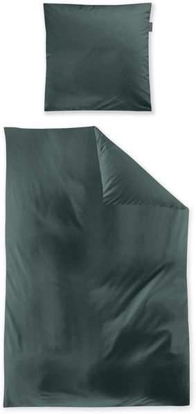 Irisette Bettwäsche Paris 8000, Mako-Satin, 2 teilig, hochwertige Uni Premium Bettwäsche mit Reißverschluss, 100% Baumwolle