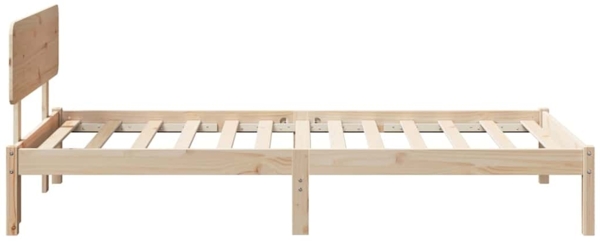 vidaXL Bettrahmen mit Kopfteil Natur 100 x 200 cm Massives Kiefernholz 872119 Bild 7