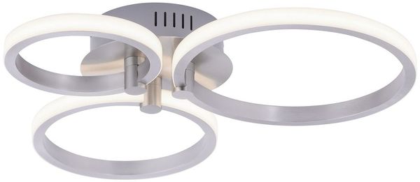 LED Deckenlampe, stahlfarben, Ring Design, L 39 cm Bild 6