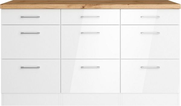 KOCHSTATION Unterschrank KS-Milan Auszugschrank 150 cm, matte oder hochglänzende Fronten