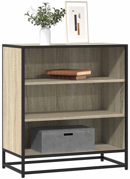 vidaXL Sideboard Sonoma-Eiche 68x35x76 cm Holzwerkstoff und Metall 848975