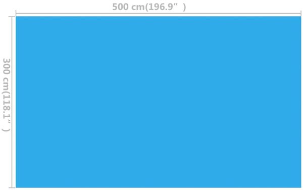 vidaXL Rechteckige Poolabdeckung 500x300 cm PE Blau 92958 Bild 4