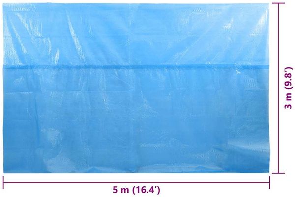 vidaXL Rechteckige Poolabdeckung 500x300 cm PE Blau 92958 Bild 6