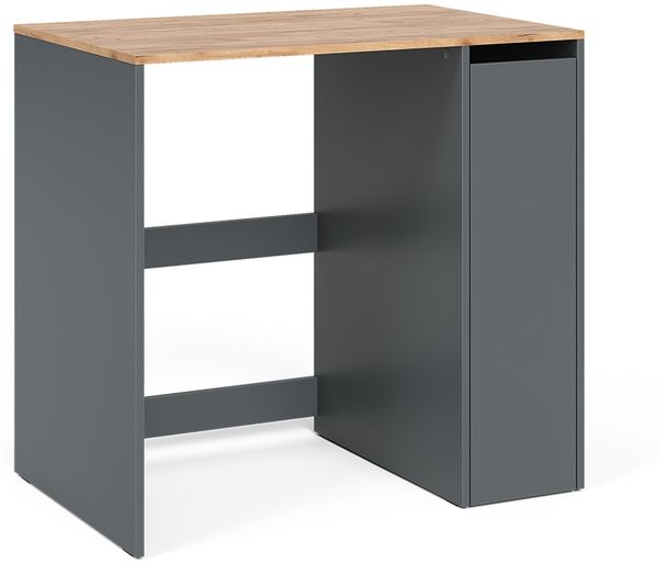 Waschmaschinenschrank Viktor Anthrazit/Goldkraft Eiche 93.6 x 88.2 cm mit Rollcontainer Vicco