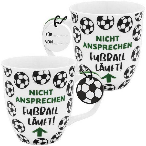 Tasse Kaffeetasse Kaffeebecher Teetasse Sheepworld 40cl Fußball 48221