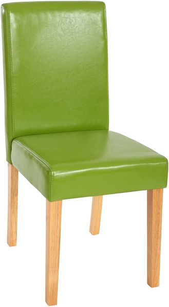 4er-Set Esszimmerstuhl Stuhl Küchenstuhl Littau ~ Kunstleder, grün, helle Beine Bild 3
