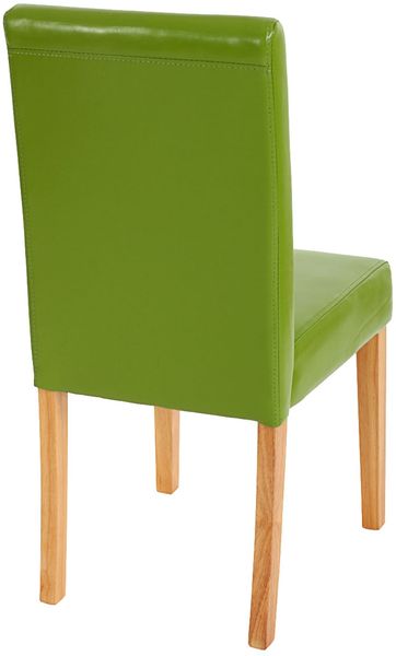 4er-Set Esszimmerstuhl Stuhl Küchenstuhl Littau ~ Kunstleder, grün, helle Beine Bild 5