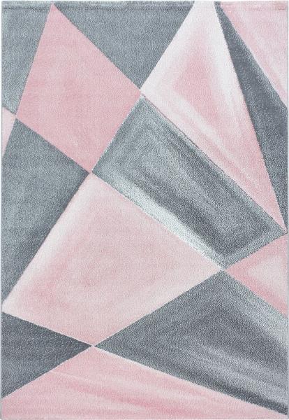 Kurzflor Teppich Balia rechteckig - 120x170 cm - Pink