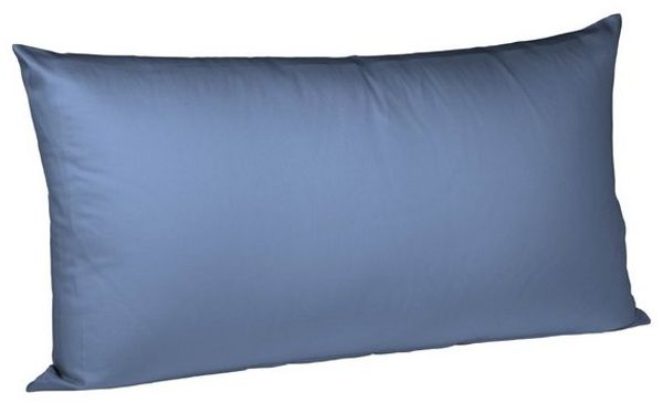 Fleuresse Mako-Satin-Kissenbezug uni colours 6073 denim 40x80 cm