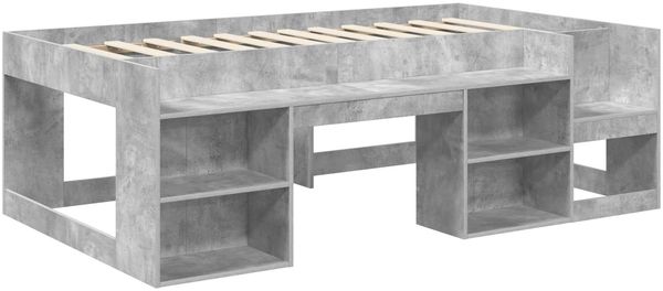 vidaXL Kinderbettgestell mit Stauraum Betongrau 80 x 200 cm 3422598 Bild 3