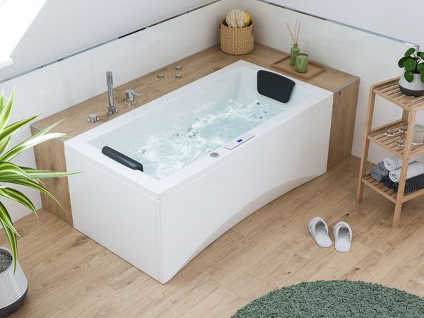 Rechteck Whirlpool Unity 160x75 Made in Germany 22 Düsen Befüllung Überlauf : Befüllung über den Überlauf