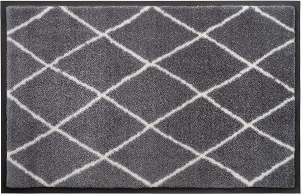 Fußmatte waschbar Rautenmuster 75*50 cm grau