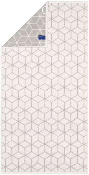 Villeroy & Boch Duschtuch - Carré, Walkfrottier, gemustert, Handtuch, Baumwolle Weiß/Hellgrau 80x150 cm