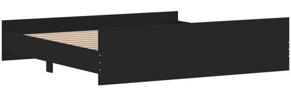 vidaXL Bettgestell mit Kopf- und Fußteil Schwarz 200x200 cm 3203734 Bild 7