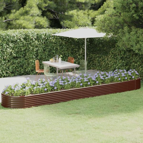 vidaXL Hochbeet Verzinkter Stahl 507x100x36 cm Braun 319010