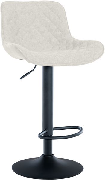 CLP Barhocker Minosa 360 drehbar mit Fußstütze,creme Stoff
