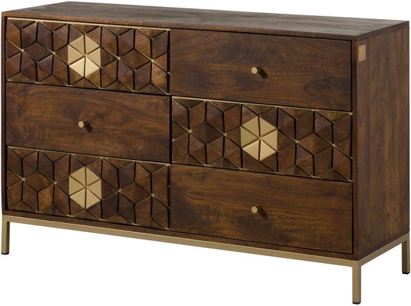 Sideboard Mango 122x40x77 braun geölt DIAMOND #209
