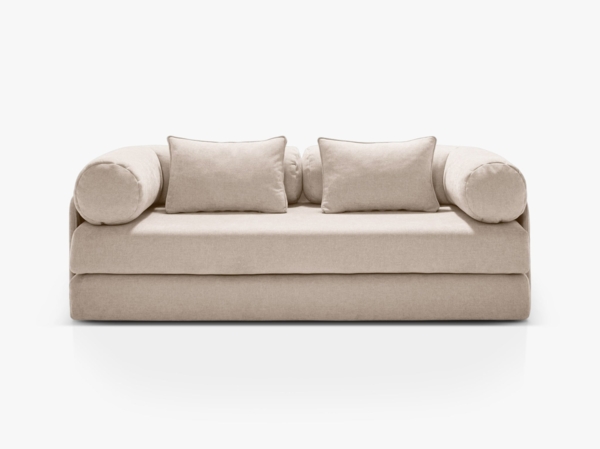 Micadoni Sofa Dreamy 3-Sitzer Strukturierter Stoff Liberty Beige