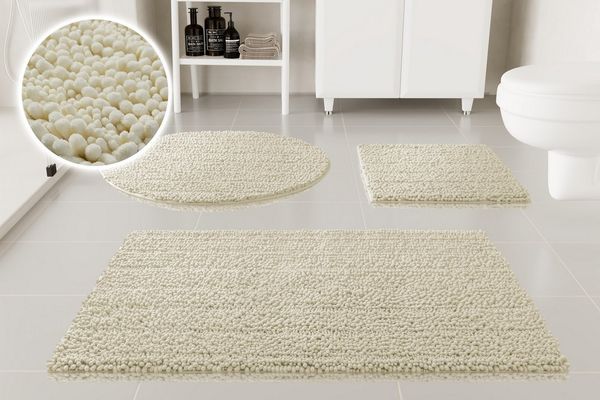 OTTO home Badematte Torrni, Höhe 22 mm, rutschhemmend beschichtet, schnell trocknend, fußbodenheizungsgeeignet, Polyester, rechteckig, Badteppich, getuftet, modern, Uni, antirutsch, flauschig, hochflor