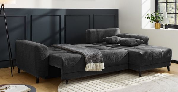 Jockenhöfer Gruppe Ecksofa Beverly L-Form, B: 251 cm, mit Bettfunktion, Bettkasten & Zierkissen