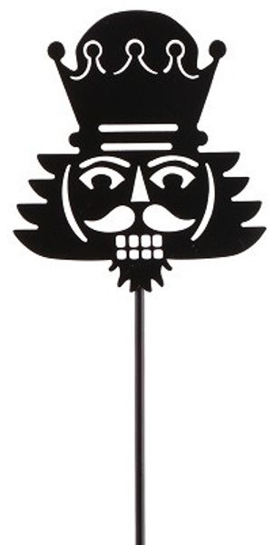 TrendLine Deko Eisen Figurenstecker Nussknacker 35 x 0,5 x 7,5 cm schwarz